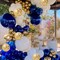 Navy Blue Gold Balloons Garland Kit, 131 pcs Navy Blue Gold White Confetti Balloons Arch Kit for Birthday Party Baby Shower Wedding Graduation Class of 2022 Prom Decorations